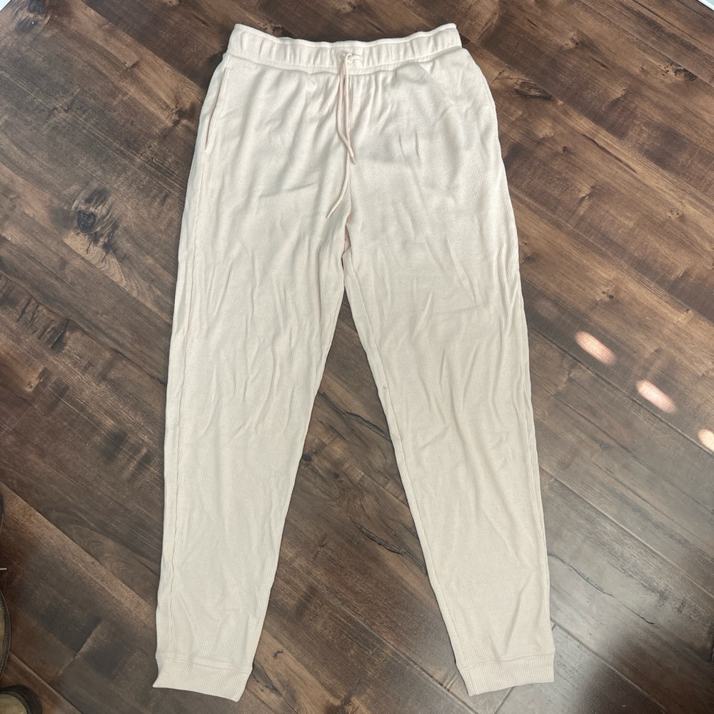 PINK Victoria's Secret Woman’s Light Cream Joggers